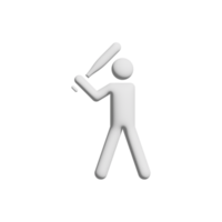 Baseball-Symbol 3D-Design für Anwendungs- und Website-Präsentation png