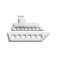 Cruise ship icon 3d design for application and website presentation png