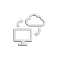 Cloud syne icon 3d design for application and website presentation png