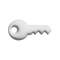 Key lock unlock safe icon 3d design for application and website presentation png