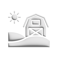 Farm icon 3d design for application and website presentation png