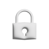 Key lock unlock safe icon 3d design for application and website presentation png