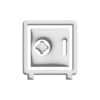 Key lock unlock safe icon 3d design for application and website presentation png