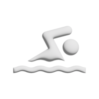 Schwimmsymbol 3D-Design für Anwendungs- und Website-Präsentation png