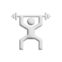 Weight lifting icon 3d design for application and website presentation png