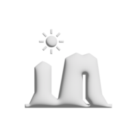 Plateau icon 3d design for application and website presentation png