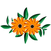 ilustración de ramo de girasol png