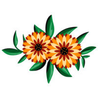 ilustración de ramo de girasol png