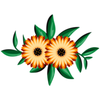 ilustración de ramo de girasol png