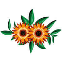 ilustración de ramo de girasol png