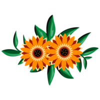 ilustración de ramo de girasol png