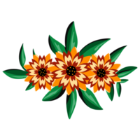 ilustración de ramo de girasol png