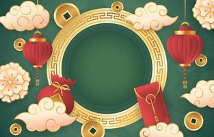 Chinese New Year Background Template vector