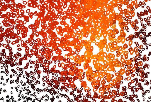 Dark Orange vector texture with disks.
