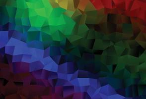 Dark Multicolor, Rainbow vector cover with polygonal style.