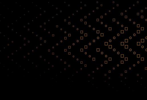 Dark Orange vector backdrop with lines, rectangles.