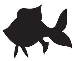 exotic fish sealife animal silhouette vector