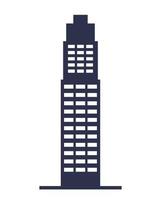 building silhouette style vector