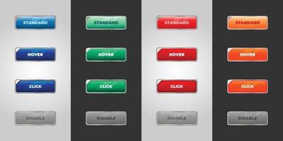 vector design buttons positions