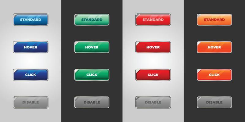vector design buttons positions
