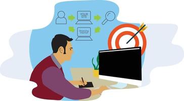 diseño de retargeting de marketing vector