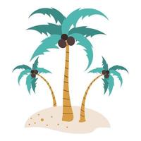 beach tree palms vector