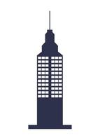 skyscraper silhouette style vector