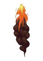 fire flame and smoke vector