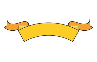yellow ribbon frame vector