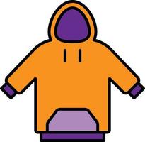 Hoodie color icon vector