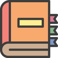 libro, icono de color de planes vector