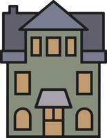 House outline color icon vector