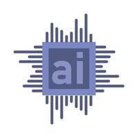 tecnología de procesador de chip ai vector