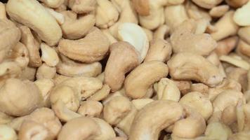 Cashew nuts close up video
