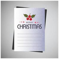 Christmas greetings card design with white background vector