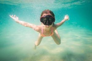 Little  Girl Snorkeling photo