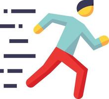 correr humano correr deporte - icono plano vector