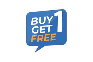 Buy one get one free sale banner element. vector