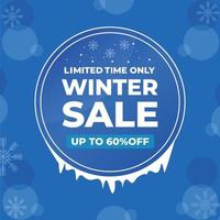 Winter sale limited time only vector design.