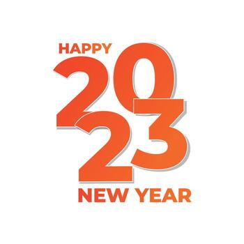 gradiente 2023 colorido feliz año nuevo diseño vector