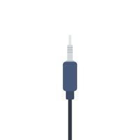 Audio plug flat design icon vector