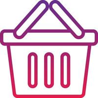 basket shopping - gradient icon vector