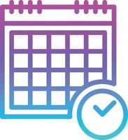 calendar planning clock time date - gradient icon vector