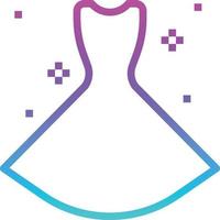 vestido de moda - icono de degradado vector