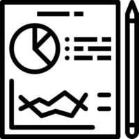 planning graph analysis paper pencil planning - outline icon vector