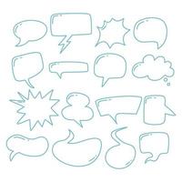 Retro empty comic speech bubbles vector