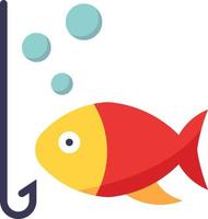 fishing water bait fish bubble - flat icon vector