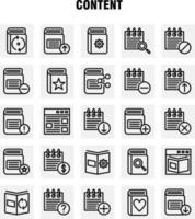 Content Line Icon Pack For Designers And Developers Icons Of Web Content Detail Web Book Content Calendar Date Vector