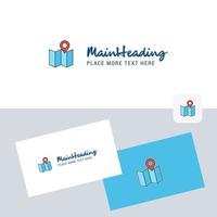 Map vector logotype with business card template Elegant corporate identity Vector