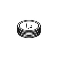 Jordanian Currency Icon Symbol, Jordanian Dinar, JOD Sign. Vector Illustration